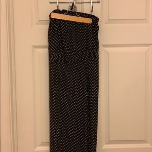 Strapless black maxi dress